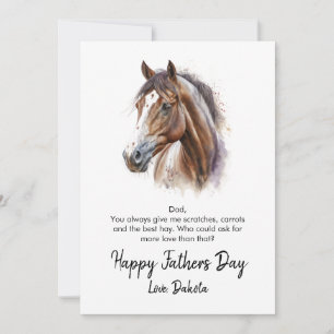 Cartes Pour Fêtes Annuelles Happy Fête des pères Horse Photo