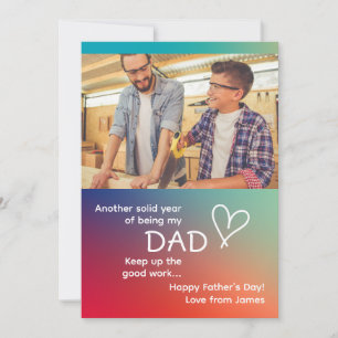 Cartes Pour Fêtes Annuelles Happy Fête des pères Photo Funny Gradient