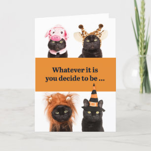 Cartes Pour Fêtes Annuelles 	Happy Halloween Chat en costumes Humour 