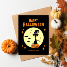 Happy Halloween Chat noir personnalisé