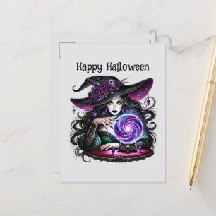 Cartes Pour Fêtes Annuelles Happy Halloween éffrayant sorcière personnalisable