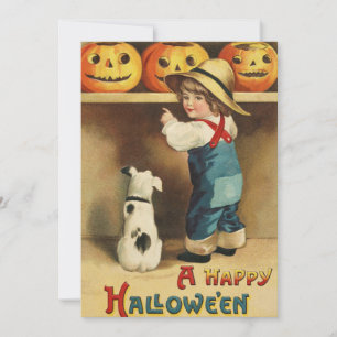 CARTES POUR FÊTES ANNUELLES HAPPY HALLOWEEN GREETING DESIGN