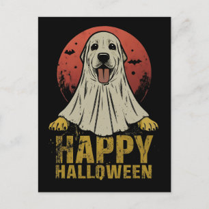 Cartes Pour Fêtes Annuelles Happy Halloween Labrador Retriever Chien Ghost