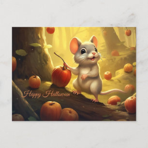 Cartes Pour Fêtes Annuelles Happy Halloween mouse mignonne et Citrouille