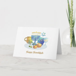 Cartes Pour Fêtes Annuelles Happy Hanukkah