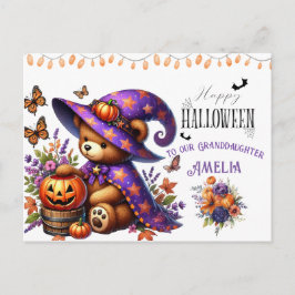Cartes Pour Fêtes Annuelles Happy Helloween Cute Wizard Bear