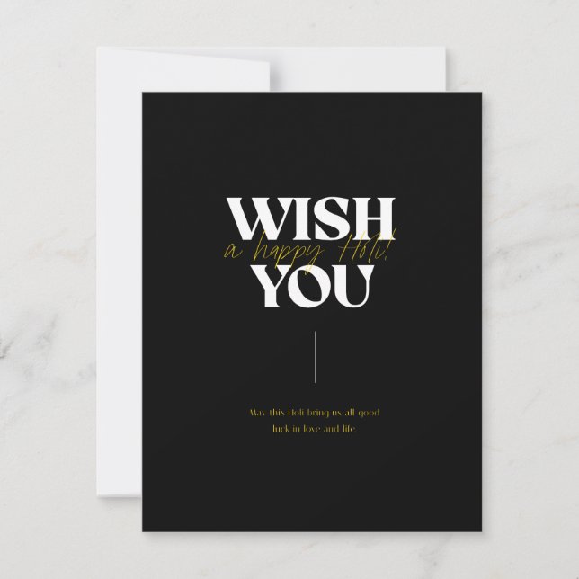 Cartes Pour Fêtes Annuelles Happy Holi (Devant)