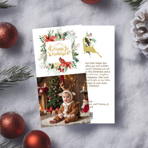 Cartes Pour Fêtes Annuelles Happy Holiday Baby Photo Noël Salutation