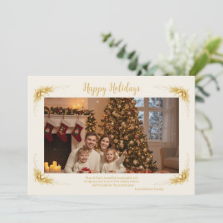 Cartes Pour Fêtes Annuelles Happy holiday Flat Holiday Card