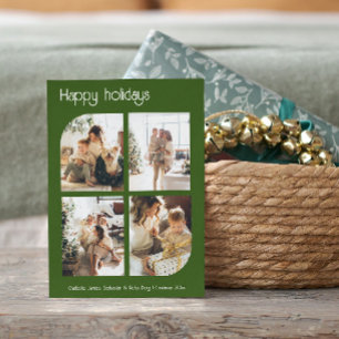 Cartes Pour Fêtes Annuelles Happy Holidays 4 Photo et texte Personnalisé