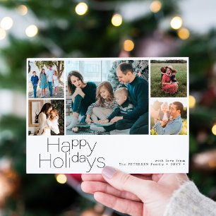 Cartes Pour Fêtes Annuelles Happy Holidays 5 photo collage moderne