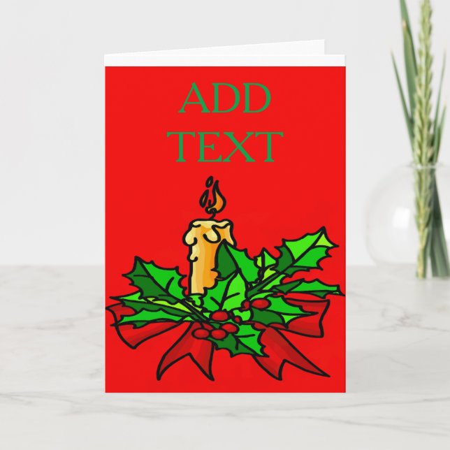 Cartes Pour Fêtes Annuelles Happy Holidays Ajouter un nom (Devant)