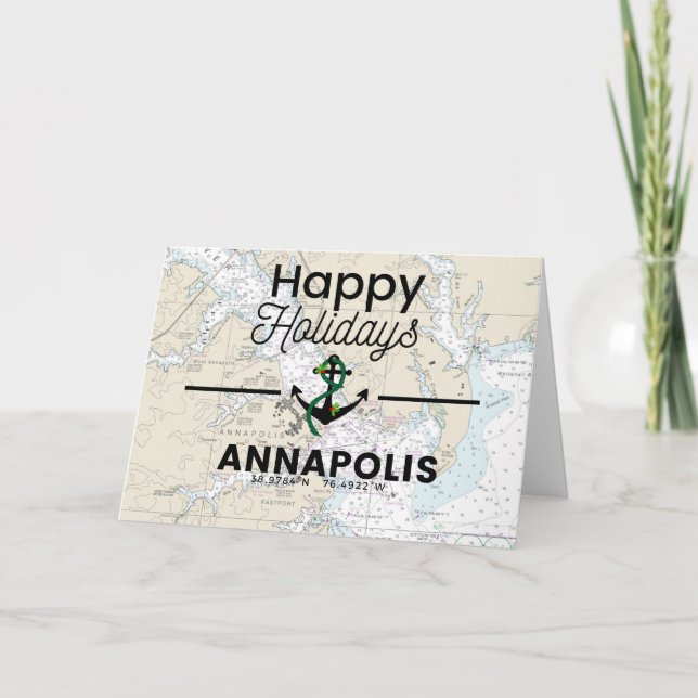 Cartes Pour Fêtes Annuelles Happy Holidays Chart - Annapolis (Devant)