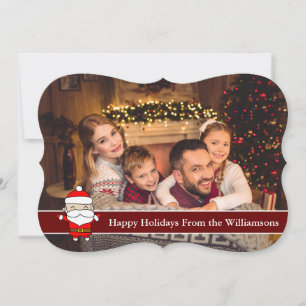 Cartes Pour Fêtes Annuelles Happy Holidays Full Card Photo Cute Père Noël Fanc