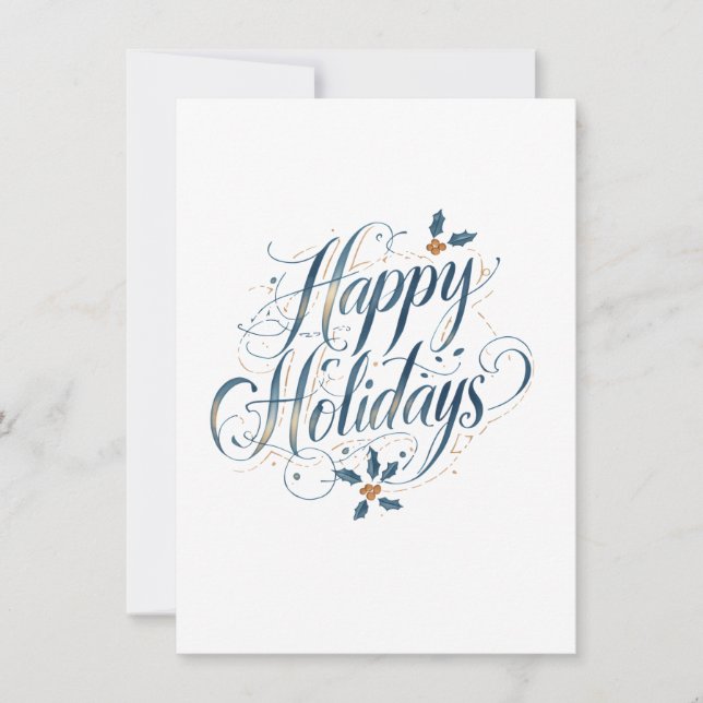 Cartes Pour Fêtes Annuelles Happy Holidays Merry Christmas Family New Year (Devant)