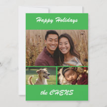 Happy holidays personalized photo card