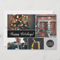 Happy Holidays Plumber Business logo Photos