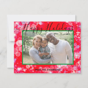 Cartes Pour Fêtes Annuelles Happy Holidays votre photo et message personnalisé