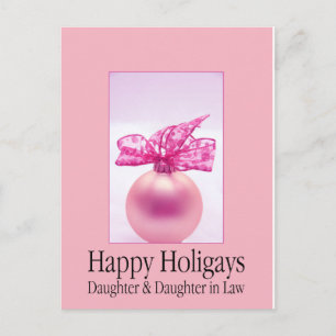 Cartes Pour Fêtes Annuelles Happy Holigays Daughter et Wife Christmas Card