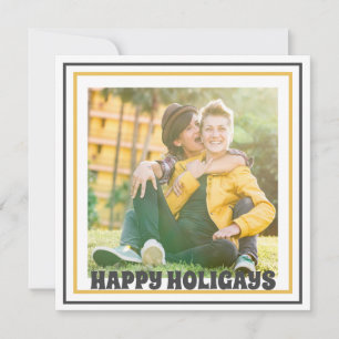 Cartes Pour Fêtes Annuelles Happy Holigays LGBTQ Photo de Noël