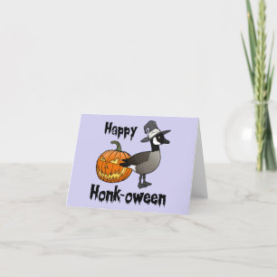 Cartes Pour Fêtes Annuelles Happy Honk-oween drôle Canada oie Halloween