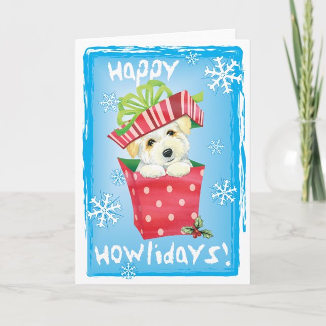 Cartes Pour Fêtes Annuelles Happy Howliday Coton (Devant)