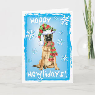 Cartes Pour Fêtes Annuelles Happy Howlidays Belge Malinois