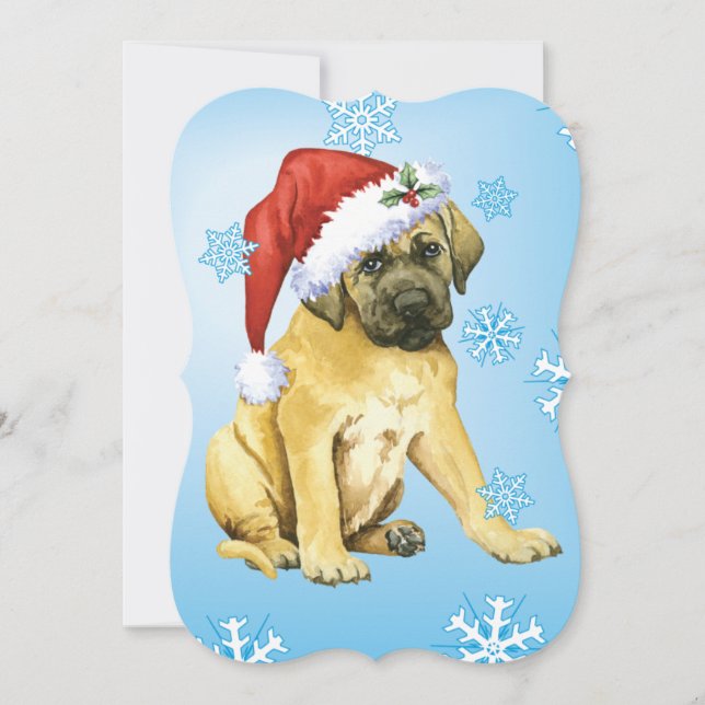 Cartes Pour Fêtes Annuelles Happy Howlidays Mastiff (Devant)