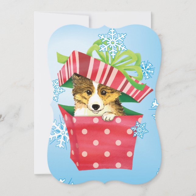 Cartes Pour Fêtes Annuelles Happy Howlidays Sheltie (Devant)