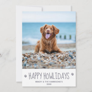 Cartes Pour Fêtes Annuelles Happy Howlidays Simple Cute Pet Dog