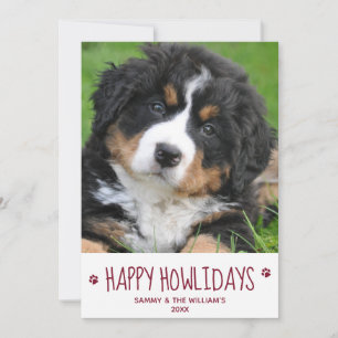 Cartes Pour Fêtes Annuelles Happy Howlidays Simple Cute Pet Dog