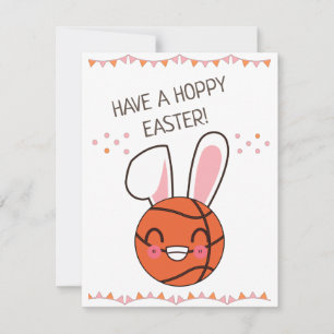 Cartes Pour Fêtes Annuelles Happy Kawaii Basketball Lapin Lapin Joyeux Pâques