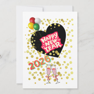 Cartes Pour Fêtes Annuelles Happy New Year 2026