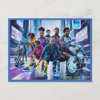 Cartes Pour Fêtes Annuelles Happy New Year 2026 typography gift