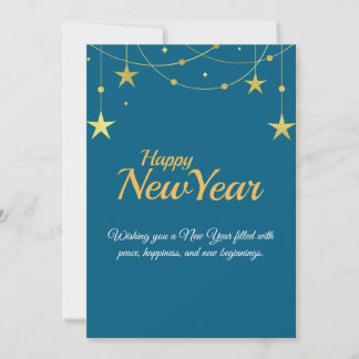Cartes Pour Fêtes Annuelles Happy New Year Card | Modern Minimal Design
