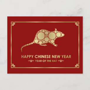 Cartes Pour Fêtes Annuelles Happy New Year of The Rat - 2020