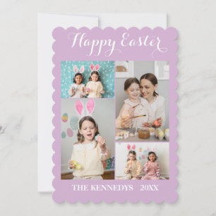 Cartes Pour Fêtes Annuelles Happy Pâques Custom 4 Photo Collage Famille Pâques