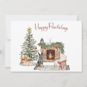 Cartes Pour Fêtes Annuelles Happy Pawlidays Chien Design - Australian Cattle C