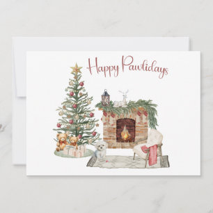 Cartes Pour Fêtes Annuelles Happy Pawlidays Chien Design - Maltais