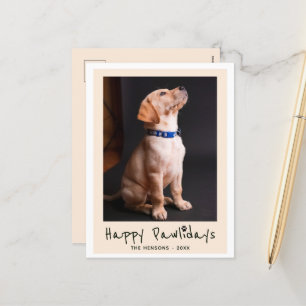 Cartes Pour Fêtes Annuelles Happy Pawlidays Funny Pun Pet Photo