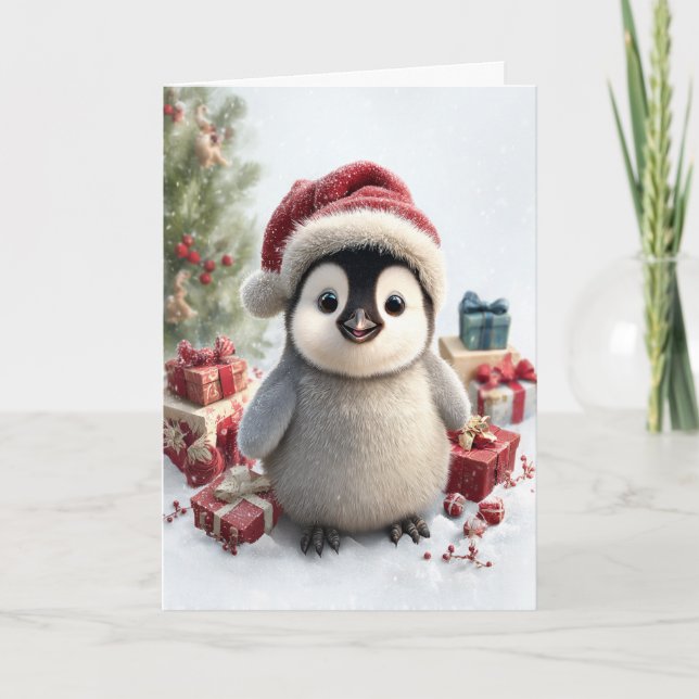 Cartes Pour Fêtes Annuelles Happy Penquin Christmas (Devant)