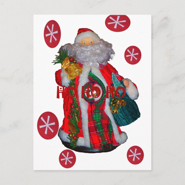 Cartes Pour Fêtes Annuelles Happy Père Noël Hohoho Salutations graphisme texte (Devant)