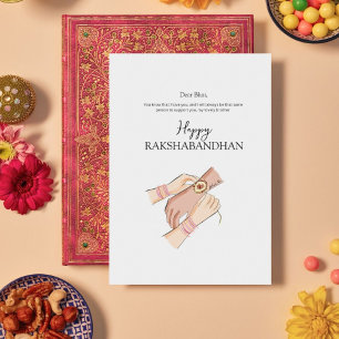 Cartes Pour Fêtes Annuelles happy rakhi, rakshabandhan, festival indien,