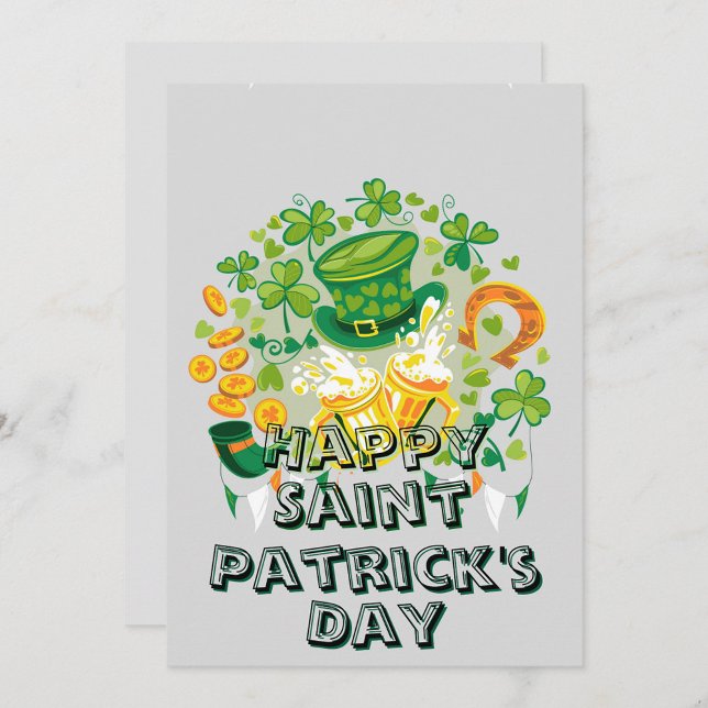 Cartes Pour Fêtes Annuelles Happy Saint Patrick's Day  (Happy Saint Patrick's Day Holiday Card!)