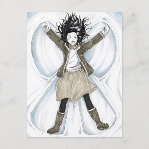 Cartes Pour Fêtes Annuelles Happy Snow Angel