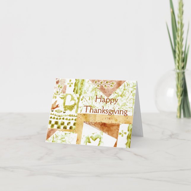Cartes Pour Fêtes Annuelles Happy Thanksgiving (Devant)