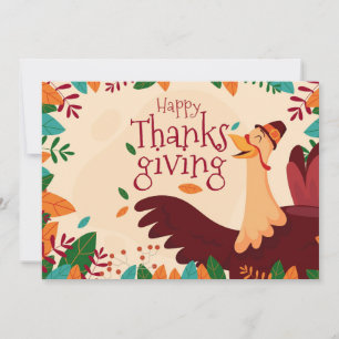 Cartes Pour Fêtes Annuelles Happy Thanksgiving