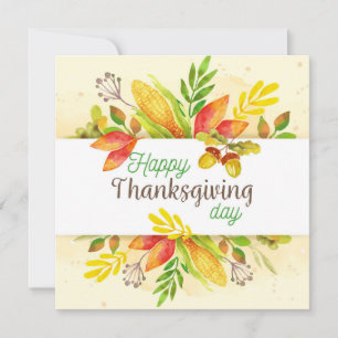 Cartes Pour Fêtes Annuelles Happy Thanksgiving