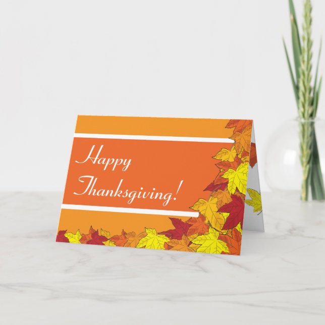 Cartes Pour Fêtes Annuelles Happy Thanksgiving (Devant)