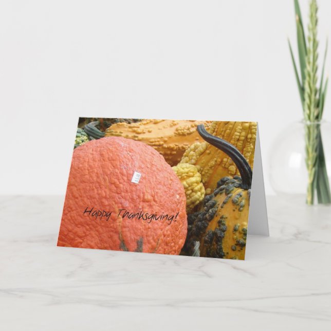 Cartes Pour Fêtes Annuelles Happy Thanksgiving (Devant)